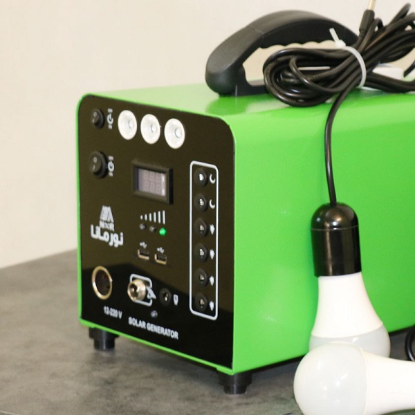 پکیج برق خورشیدی 100 وات نورمانا با باتری لیتیوم فسفات 500 وات ساعت مدل N45LI100